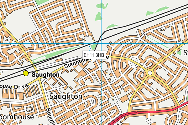 EH11 3HB map - OS VectorMap District (Ordnance Survey)
