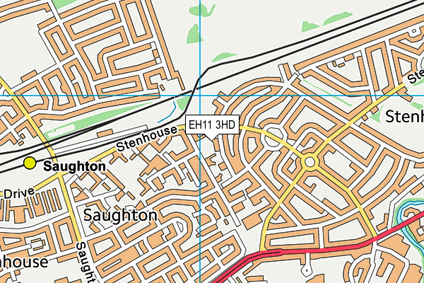 EH11 3HD map - OS VectorMap District (Ordnance Survey)