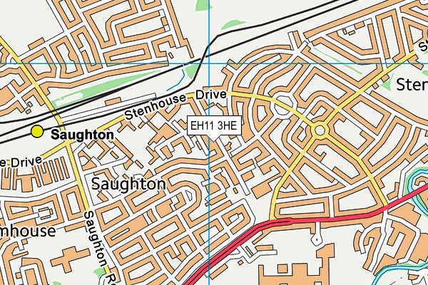 EH11 3HE map - OS VectorMap District (Ordnance Survey)
