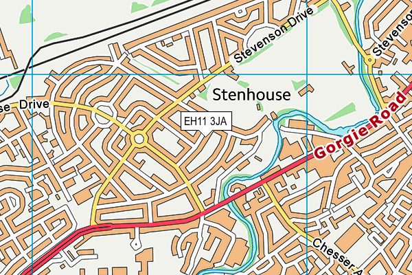 EH11 3JA map - OS VectorMap District (Ordnance Survey)