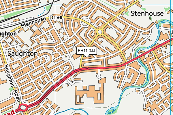 EH11 3JJ map - OS VectorMap District (Ordnance Survey)