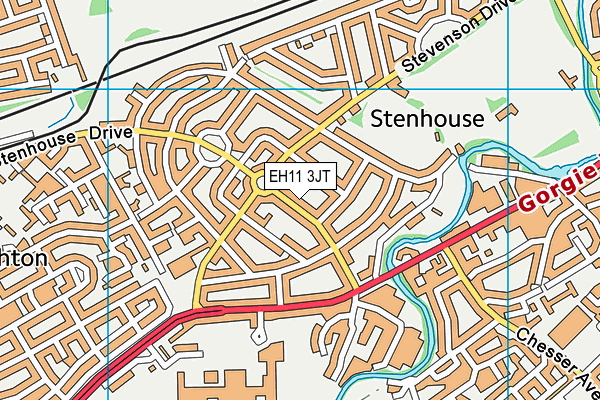 EH11 3JT map - OS VectorMap District (Ordnance Survey)