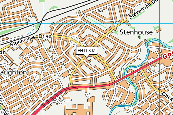 EH11 3JZ map - OS VectorMap District (Ordnance Survey)