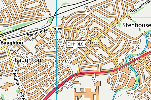 EH11 3LS map - OS VectorMap District (Ordnance Survey)