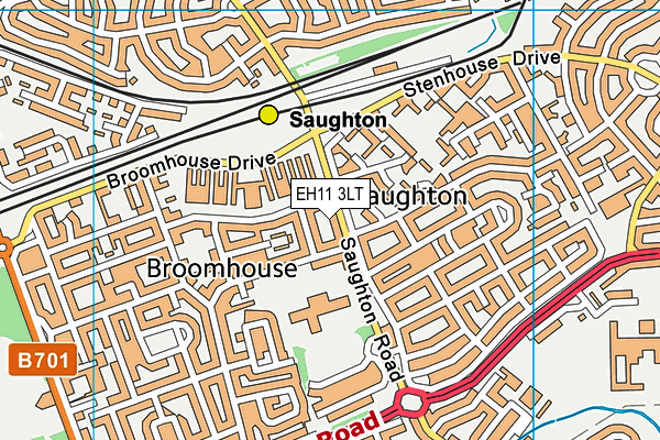 EH11 3LT map - OS VectorMap District (Ordnance Survey)