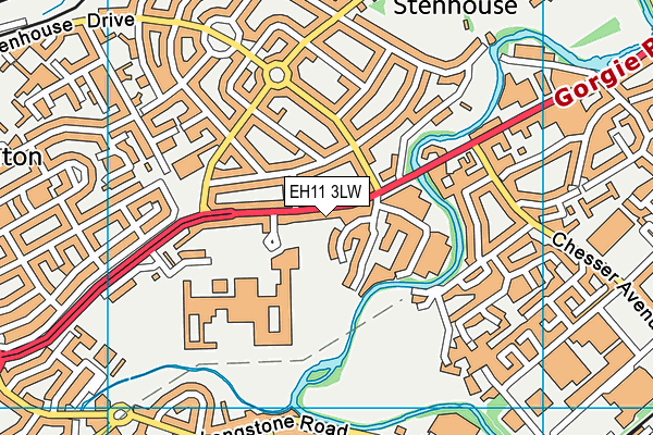 EH11 3LW map - OS VectorMap District (Ordnance Survey)