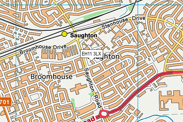 EH11 3LX map - OS VectorMap District (Ordnance Survey)