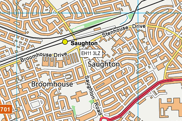 EH11 3LZ map - OS VectorMap District (Ordnance Survey)