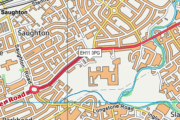 EH11 3PG map - OS VectorMap District (Ordnance Survey)