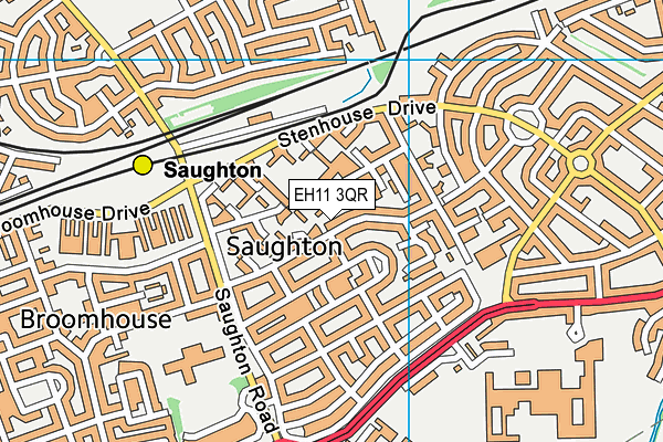 EH11 3QR map - OS VectorMap District (Ordnance Survey)