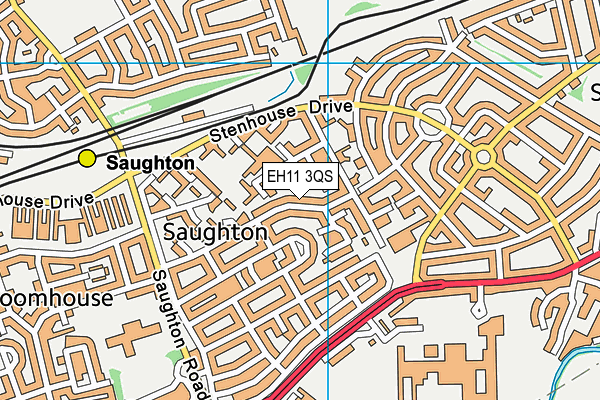 EH11 3QS map - OS VectorMap District (Ordnance Survey)