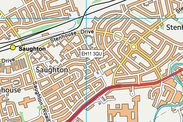 EH11 3QU map - OS VectorMap District (Ordnance Survey)