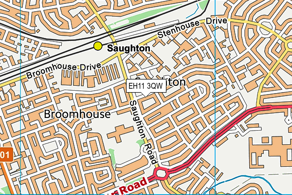 EH11 3QW map - OS VectorMap District (Ordnance Survey)