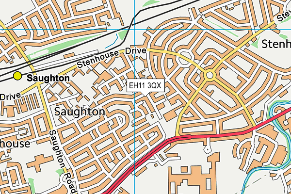 EH11 3QX map - OS VectorMap District (Ordnance Survey)