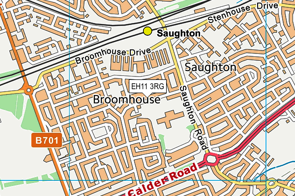 EH11 3RG map - OS VectorMap District (Ordnance Survey)