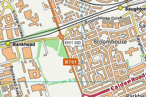 EH11 3SD map - OS VectorMap District (Ordnance Survey)