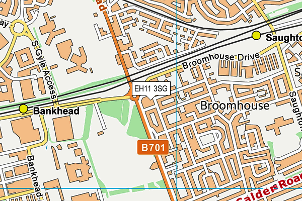 EH11 3SG map - OS VectorMap District (Ordnance Survey)