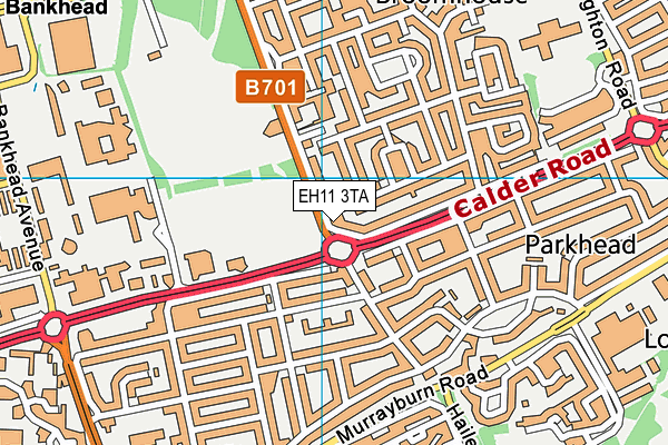 EH11 3TA map - OS VectorMap District (Ordnance Survey)