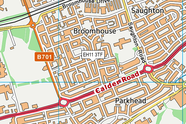 EH11 3TF map - OS VectorMap District (Ordnance Survey)