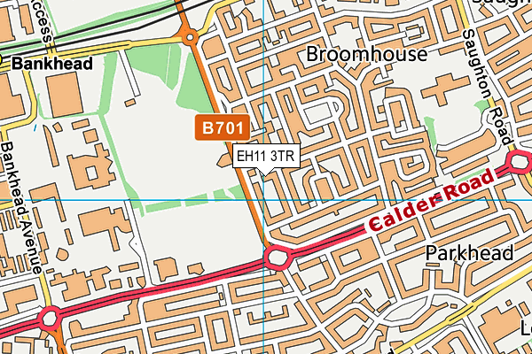 EH11 3TR map - OS VectorMap District (Ordnance Survey)