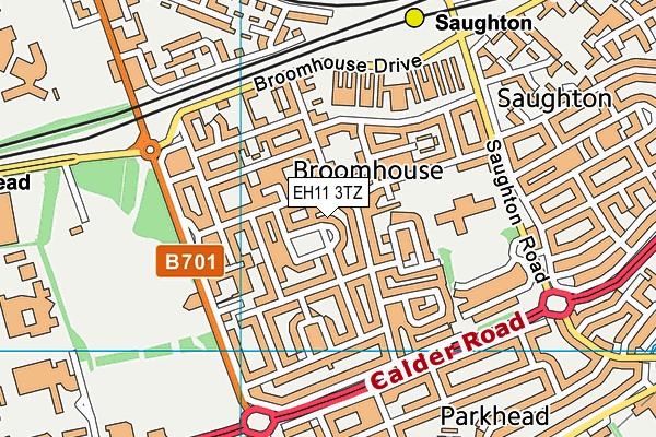 EH11 3TZ map - OS VectorMap District (Ordnance Survey)