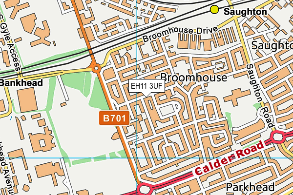 EH11 3UF map - OS VectorMap District (Ordnance Survey)