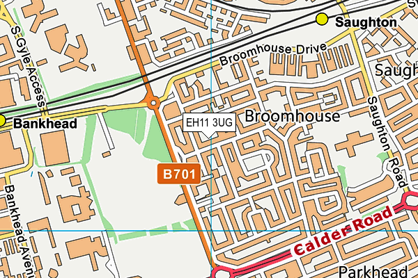 EH11 3UG map - OS VectorMap District (Ordnance Survey)