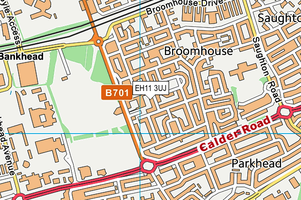 EH11 3UJ map - OS VectorMap District (Ordnance Survey)