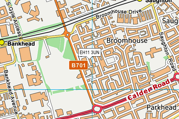 EH11 3UN map - OS VectorMap District (Ordnance Survey)