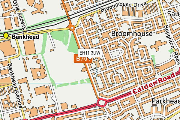 EH11 3UW map - OS VectorMap District (Ordnance Survey)