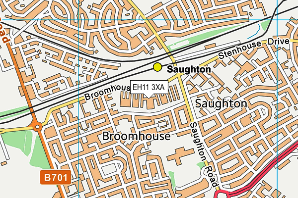 EH11 3XA map - OS VectorMap District (Ordnance Survey)