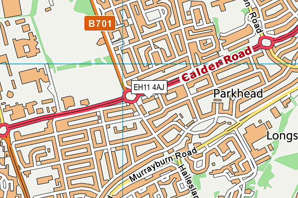 EH11 4AJ map - OS VectorMap District (Ordnance Survey)