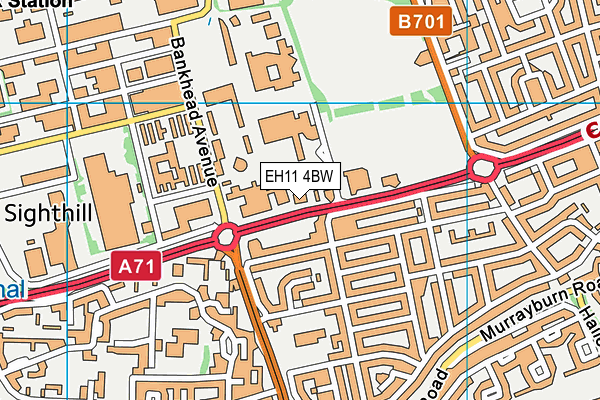 EH11 4BW map - OS VectorMap District (Ordnance Survey)