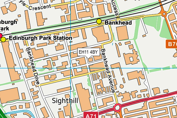 EH11 4BY map - OS VectorMap District (Ordnance Survey)