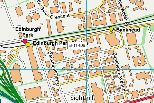 EH11 4DB map - OS VectorMap District (Ordnance Survey)