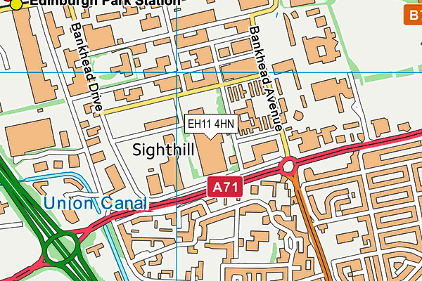 EH11 4HN map - OS VectorMap District (Ordnance Survey)