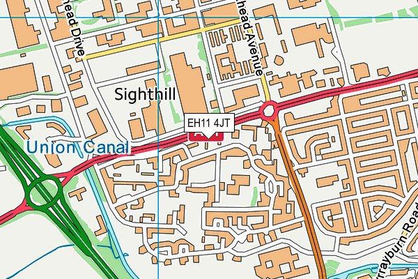 EH11 4JT map - OS VectorMap District (Ordnance Survey)