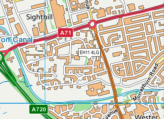 EH11 4LG map - OS VectorMap District (Ordnance Survey)