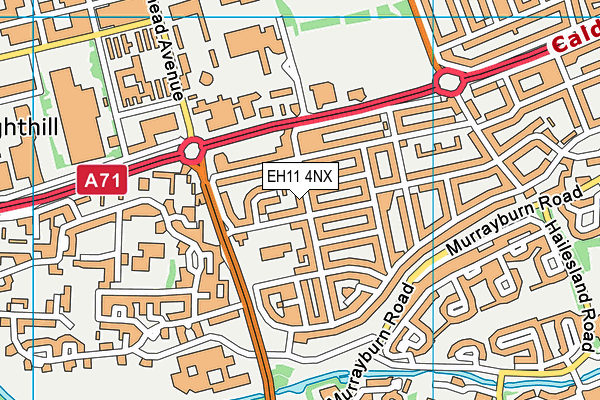 EH11 4NX map - OS VectorMap District (Ordnance Survey)