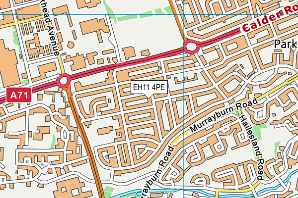 EH11 4PE map - OS VectorMap District (Ordnance Survey)