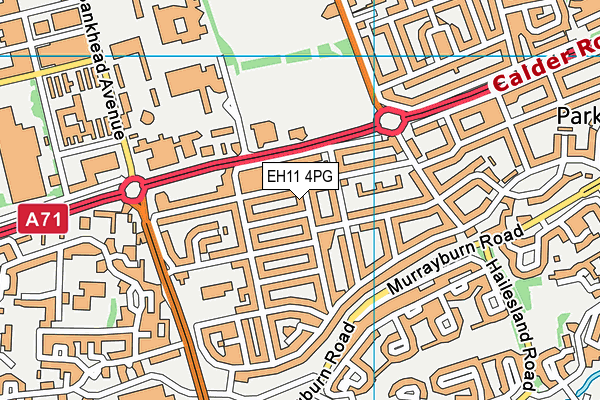 EH11 4PG map - OS VectorMap District (Ordnance Survey)