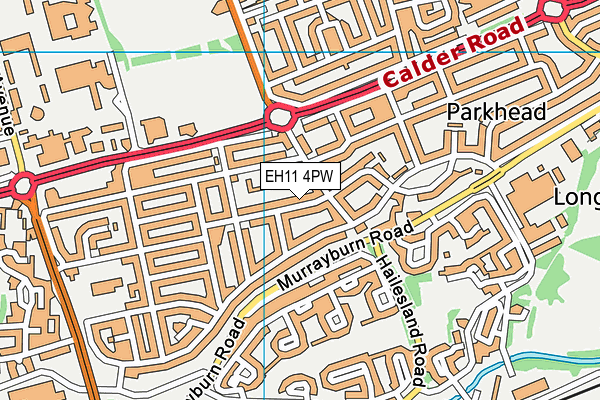 EH11 4PW map - OS VectorMap District (Ordnance Survey)