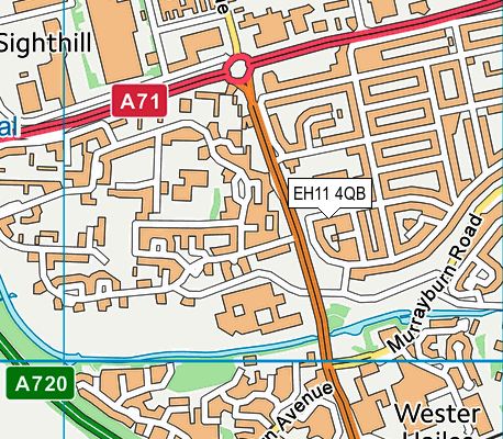 EH11 4QB map - OS VectorMap District (Ordnance Survey)
