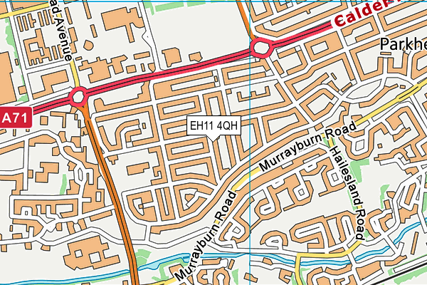 EH11 4QH map - OS VectorMap District (Ordnance Survey)