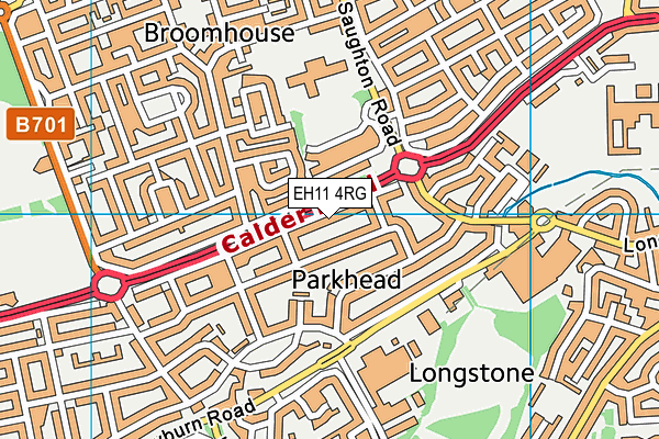 EH11 4RG map - OS VectorMap District (Ordnance Survey)