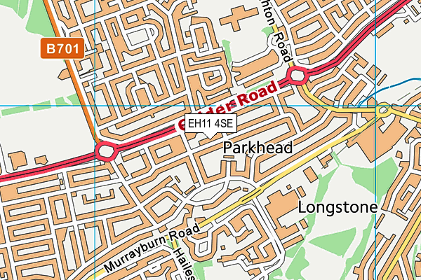 EH11 4SE map - OS VectorMap District (Ordnance Survey)
