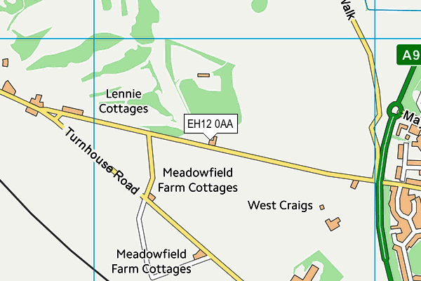 EH12 0AA map - OS VectorMap District (Ordnance Survey)