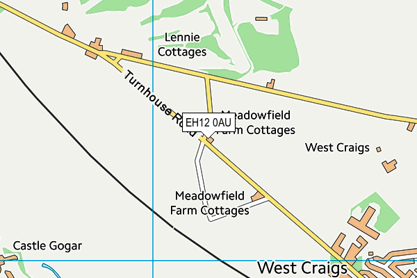 EH12 0AU map - OS VectorMap District (Ordnance Survey)