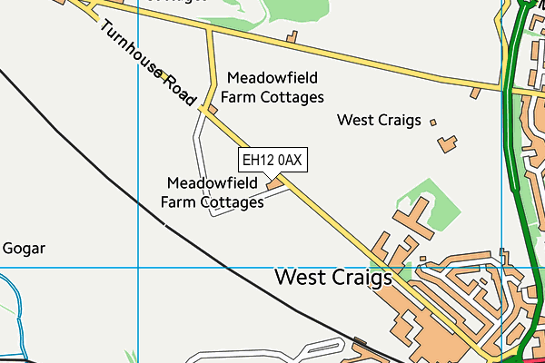 EH12 0AX map - OS VectorMap District (Ordnance Survey)