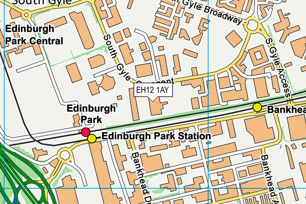 EH12 1AY map - OS VectorMap District (Ordnance Survey)